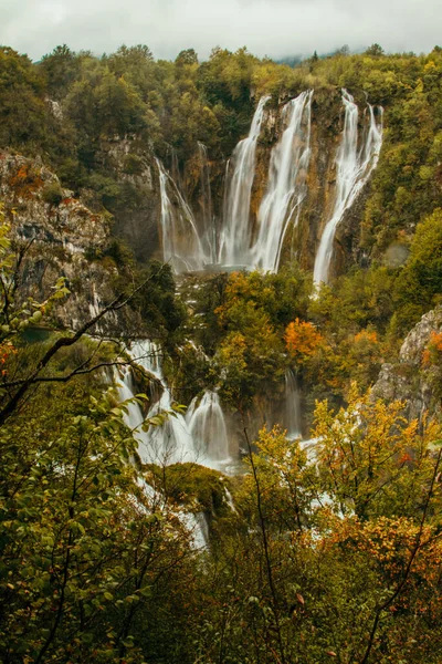 Waterfall National Par Plitivcie Croatia — Stock Photo, Image