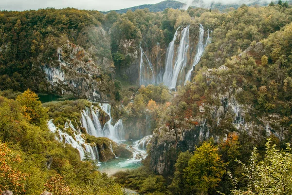 Waterfall National Par Plitivcie Croatia — Stock Photo, Image