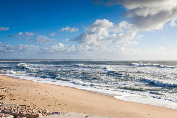 Strand Aan Atlantische Oceaan Portugal — Stockfoto