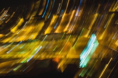 gece şehirde soyutlama görünümü