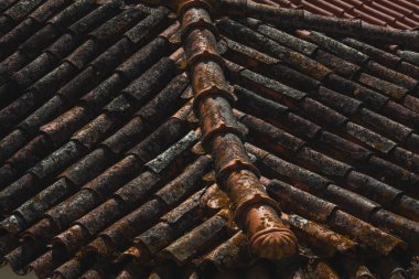 eski ortaçağ Evin çatısı kiremit