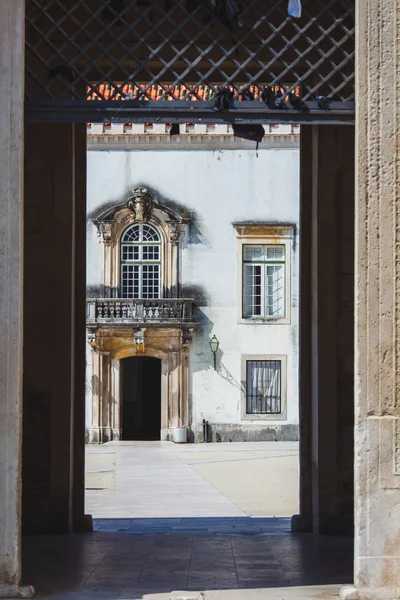 Eingang Innenhof Der Universität Coimbra Portugal — Stockfoto