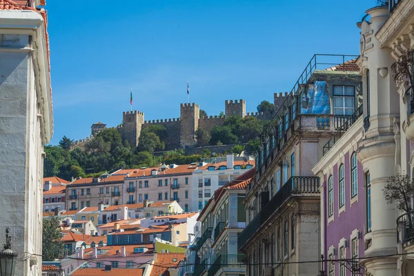 Beuutifull Widok Zamek Jorge Lizbonie — Zdjęcie stockowe