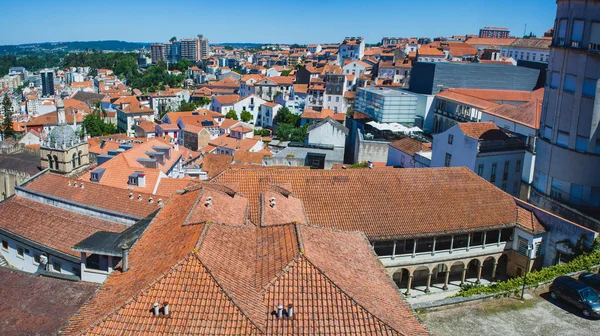 Uma Vista Sobre Antiga Cidade Portuguesa Coimbra Partir Colina Universitária — Fotografia de Stock