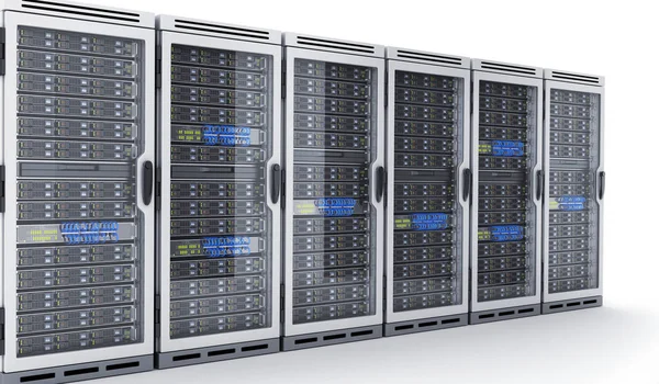 Veel Moderne Servers Grote Database Illustratie — Stockfoto