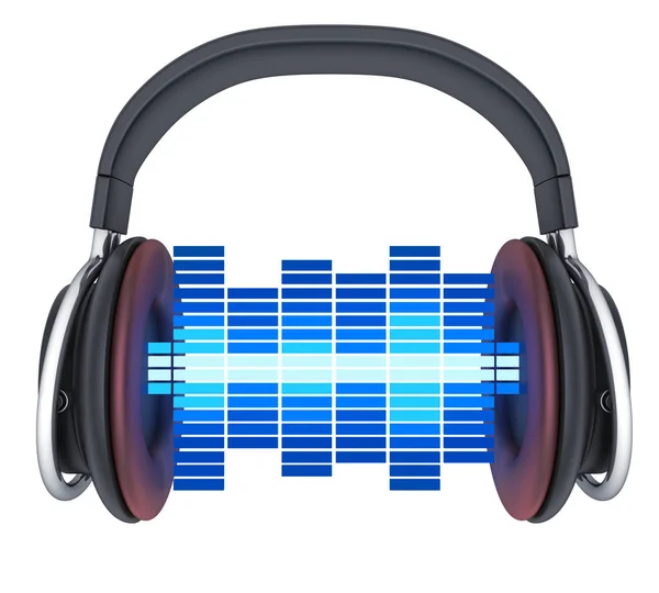 Symbool Muziek Hoofdtelefoon Geïsoleerd Illustratie — Stockfoto