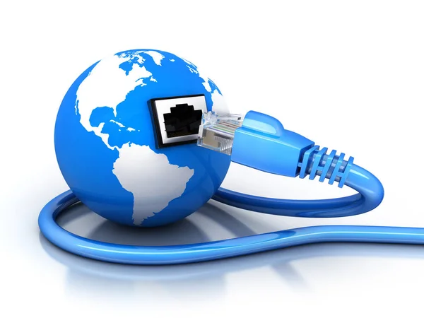 Abstract Earth Internet Cable Connect Illustration Royalty Free Stock Photos