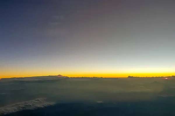 Sunset Clouds Viewed Inflight Passenger Airplane — Stock Photo, Image