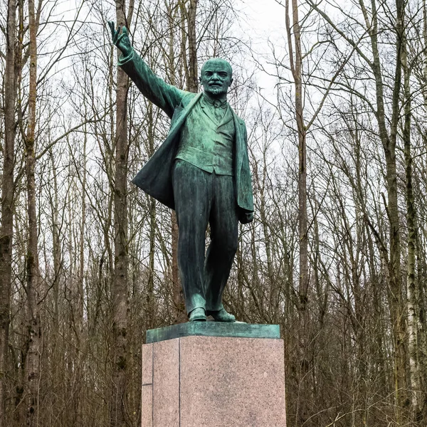 View Lenin Monument Razliv Lake Leningrad Region — Stock Photo, Image