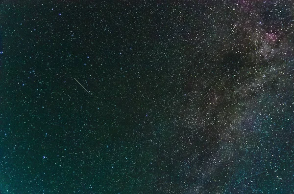 Increíble Vista Cielo Nocturno Con Inicio Parte Vía Láctea — Foto de Stock