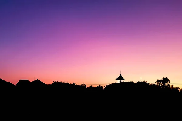 Vue Imprenable Sur Coucher Soleil Ubud Bali Indonésie — Photo