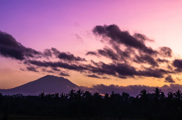 Ubud, Bali, Endonezya'da inanılmaz gün doğumu manzarası — Stok fotoğraf