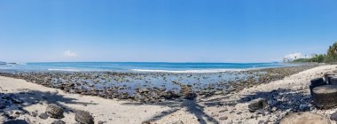 Endonezya, Bali 'deki kumsaldan Hint Okyanusu manzarası