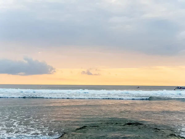 Úžasný Výhled Západ Slunce Indický Oceán Sulubánské Pláže Bali Indonésie — Stock fotografie