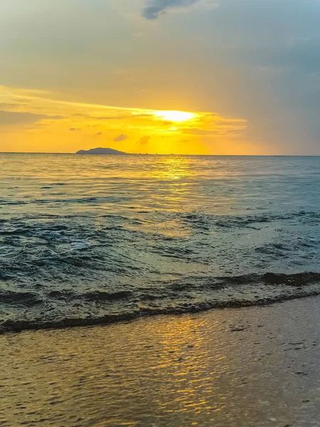 Niesamowity Widok Zachód Słońca Morze Południowochińskie Zatoki Sanya Sanya Hainan — Zdjęcie stockowe