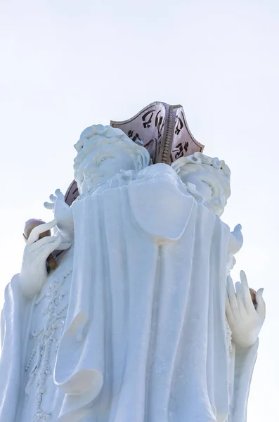 Utsikt Gudinnen Guanyin Området Rundt Det Buddhistiske Senteret Nanshan Solfylte – stockfoto