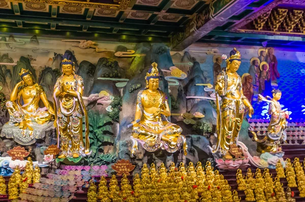 Posągi Świątyni Buddyjskiej Posągi Guanyin Sanya Nanshan Centrum Kultury Hainan — Zdjęcie stockowe