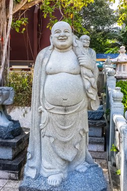 SANA, HAINAN, ÇİN - 10 Ekim 2019 'da Sanya, Hainan, Çin' de Budist merkez Nanshan 'ın bölgesinde heykel