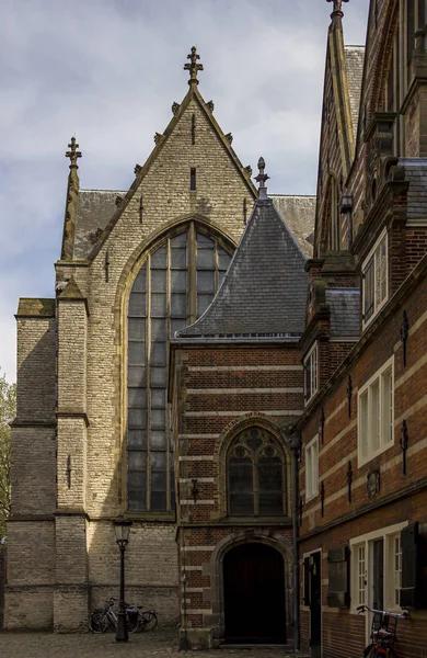 Гауда Голландия Нидерланды Апреля 2019 Года Вид Крышу Церкви Синт — стоковое фото