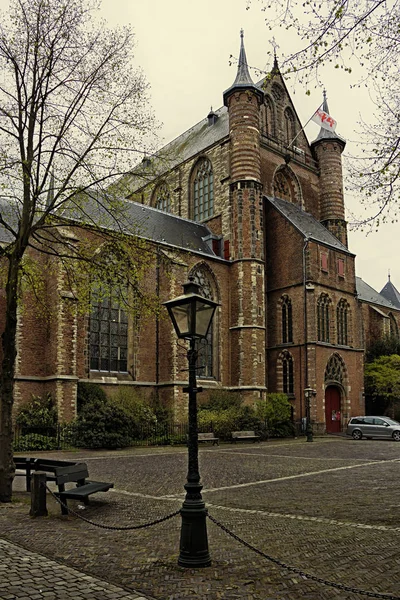 Leiden Holland Hollanda Nisan 2019 Pieterskerk Peters Kilisesi Ortaçağ Binasının — Stok fotoğraf