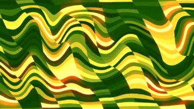 Yeşil ve sarı animasyonlu arka plan ile dalgalı yüzey dijital bilgisayar Oluşturucu