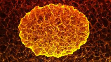 Yangın öğesi kırmızı ve sarı animasyonlu arka plan soyut bilgisayar simülasyonu