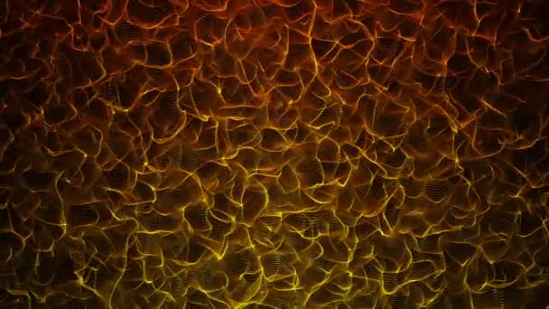 Simulation informatique abstraite de l'élément de feu fond animé rouge et jaune 