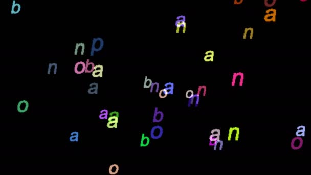 Économiseur Écran Ordinateur Animé Avec Des Lettres Colorées Mobiles Sur — Video