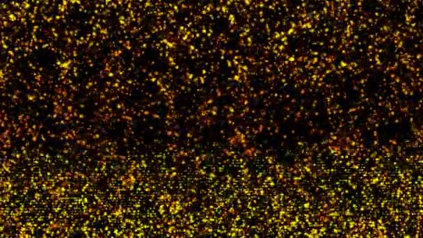 Animated Computer Screen Saver Moving Red Yellow Particles Simulating Outer — Stock Video