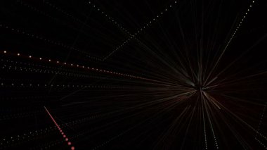 Titreşen ile animasyonlu arka plan parçacıklar hareket halinde bir düz çizgi bir açık alan 3d render taklit