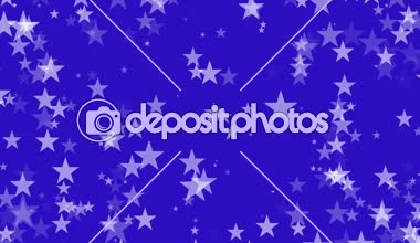 Animasyonlu bilgisayar ekran koruyucu arka plan beyaz yıldız mavi bir arka plan üzerinde 3d render hareketli