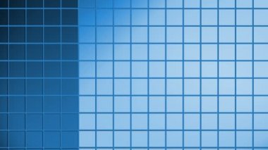 Soyut animasyon mavi bilgisayar arka plan ekran koruyucu dikdörtgenler 3d render yönlü ışık kaynağı etkisi ile dönen