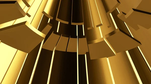 Abstraktes Gold Szene Hintergrund Mit Lichteffekt Rendering — Stockfoto
