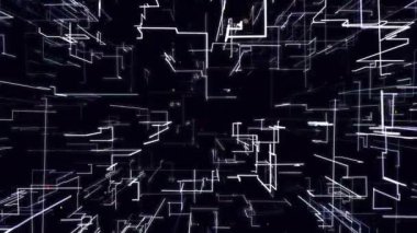 Bilgisayar video animasyon soyut resimler satırları karanlık bir arka plan üzerinde 4 k hareketli ışık ile