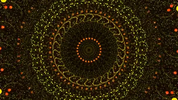 Animação Vídeo Computador Padrões Abstratos Com Voar Partículas Coloridas Redondas — Vídeo de Stock