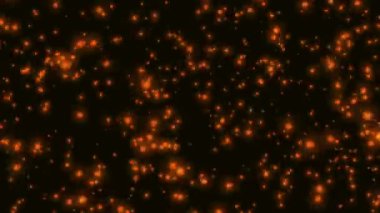 Siyah bir arka plan boşluk yangında nesnelerin 3d render ile soyut bilimsel bilgisayar animasyon