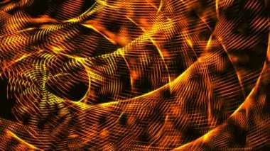 Siyah bir arka plan üzerinde kahverengi alanda nesneleri 3d render ile soyut bilimsel bilgisayar animasyon