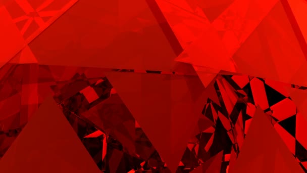 Abstrait animé ordinateur fond rouge avec des formes géométriques rendu 3D 