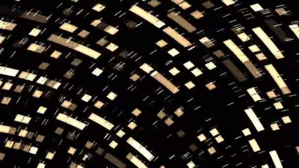 Komputera Animacji Wideo Streszczenie Zdjęć Ruchome Linie Brązowy Światła Ciemnym — Wideo stockowe