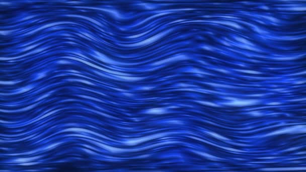 Анимационный Видеоклип Абстрактная Компьютерная Заставка Движущимися Синими Волнами Прозрачностью Градиентными — стоковое видео
