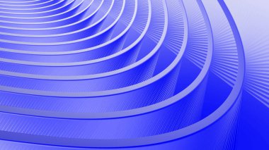 Soyut mavi zirveler, 3d bilgisayar cam yüzeyi parlak bir nesil oluşturma