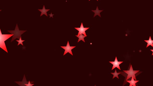 Computador Clipe Vídeo Animado Renderizar Estrelas Vermelhas Aparecem Movem Espaço — Vídeo de Stock