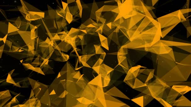 Анимационный Видеоклип Абстрактная Заставка Экрана Компьютера Движущимися Геометрическими Фигурами Прозрачными — стоковое видео