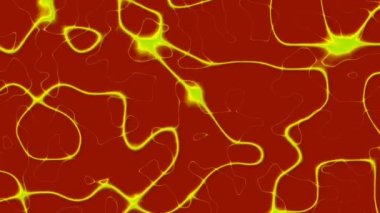 Arka planda eğrileri kırmızı tonlarda hareketli 4 k çözünürlüklü soyut bilgisayar video kompozisyon