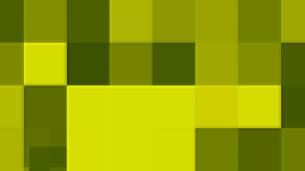 緑のトーンで長方形の図形の移動の 解像度背景にコンピューター映像合成を抽象化します — ストック動画