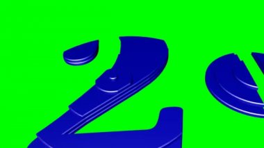 Hacimsel hareketli 2019 kitabe yeşil bir arka 4k, 4 d işleme