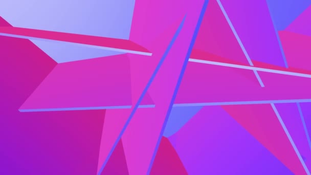 Animated Video Clip Abstract Computer Screen Saver Moving Geometric Shapes — Stock Video