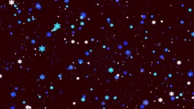 Şenlikli Noel bilgisayar ekran koruyucu stilize kar taneleri karanlık bir arka plan üzerinde hareketli animasyon