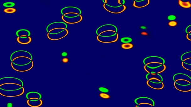 Abstrakte Computervideokomposition Auflösung Mit Bewegten Willkürlichen Formen Und Kurven Blautönen — Stockvideo