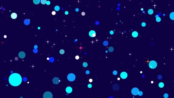 Abstracte Geanimeerde Achtergrond Screensaver Met Roterende Deeltjes Effect Van Ronde — Stockvideo